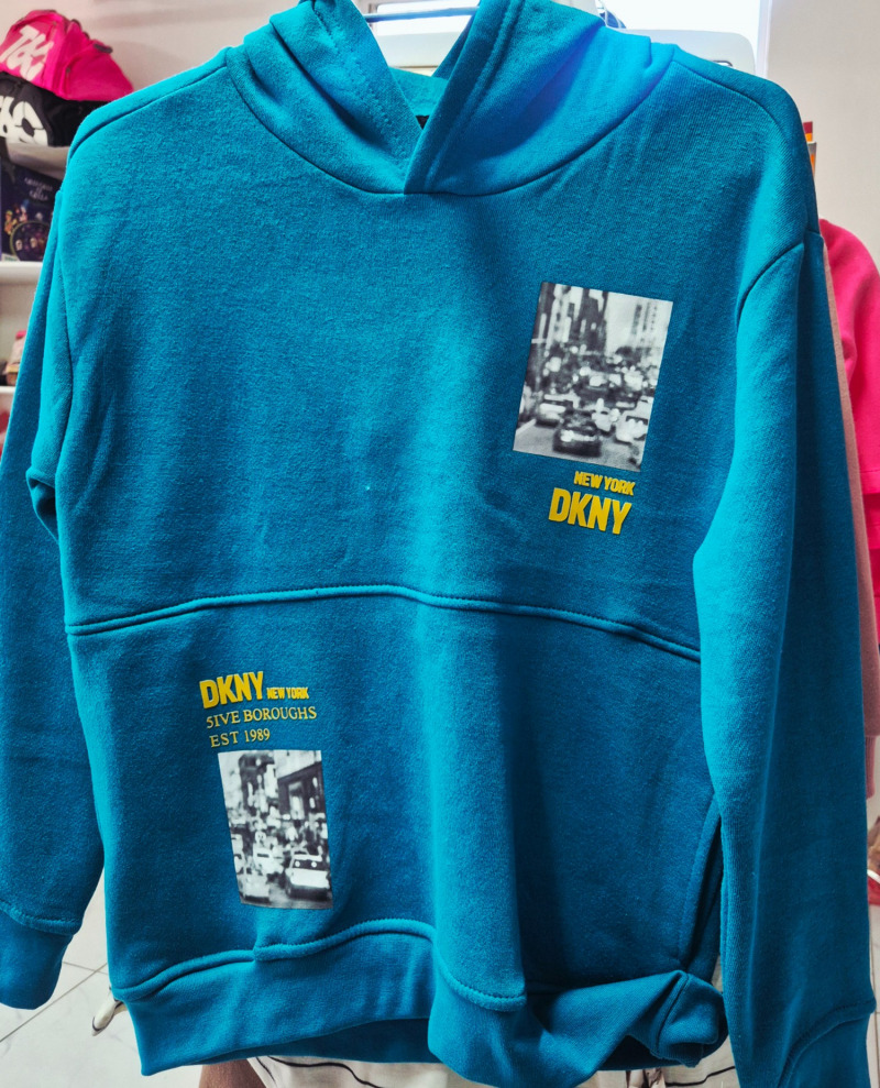 sudadera azul dkny
