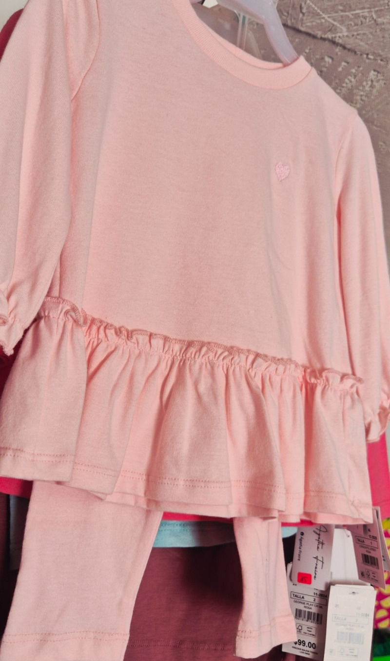 set blusa pantalon niña rosa