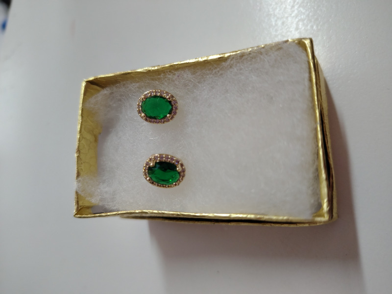 Aretes piedra esmeralda