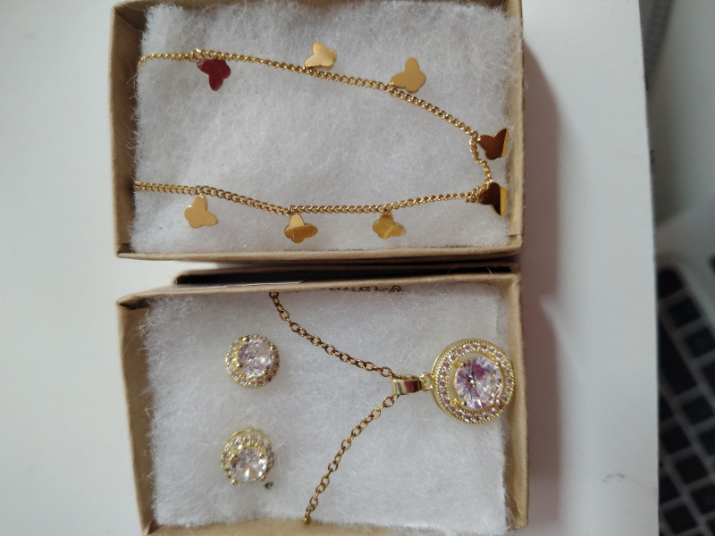Collar mariposa/ conjunto piedra