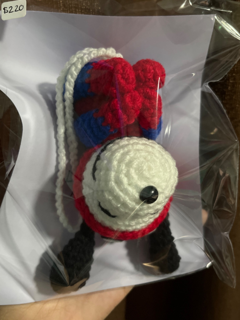 Snoopy Spiderman colgante llavero
