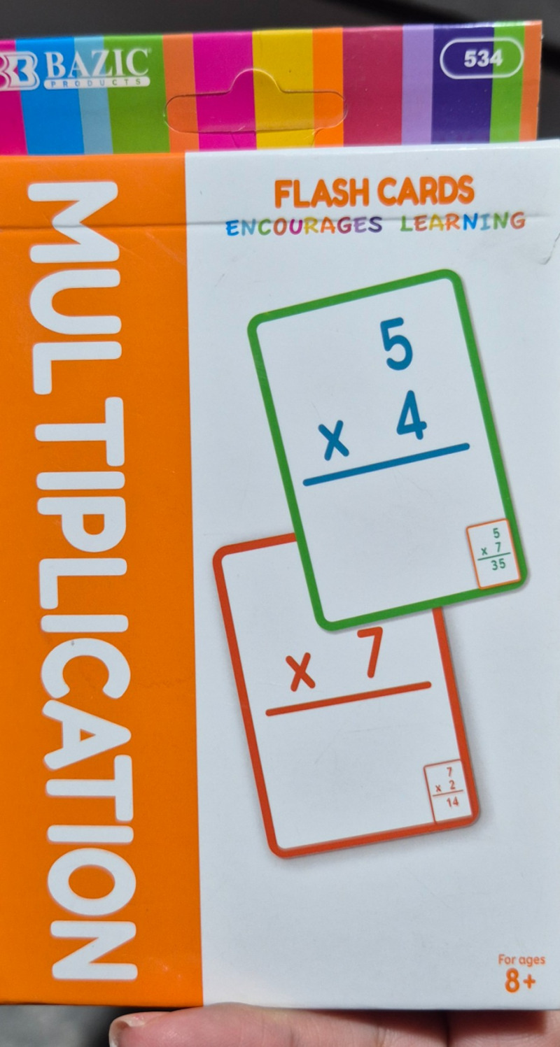 Juego de cartas multiplicación
