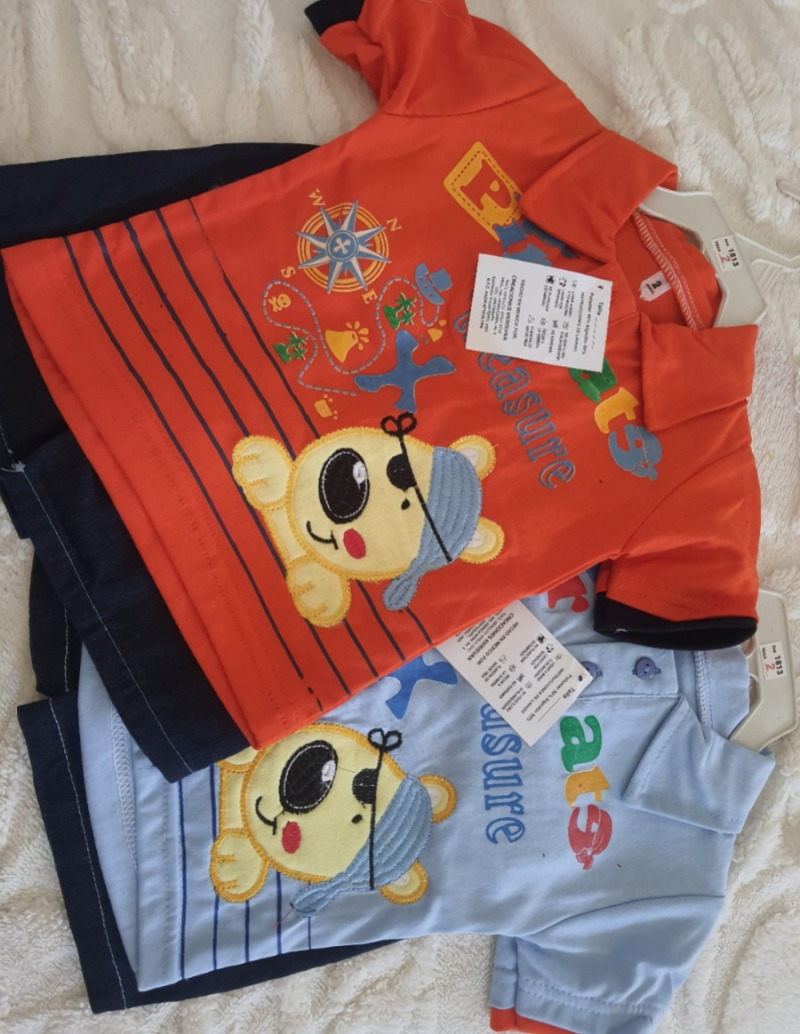 Set short y camisa niño mezclilla