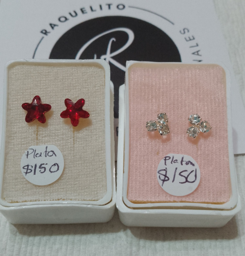 Broquel estrella,trébol plata.925
