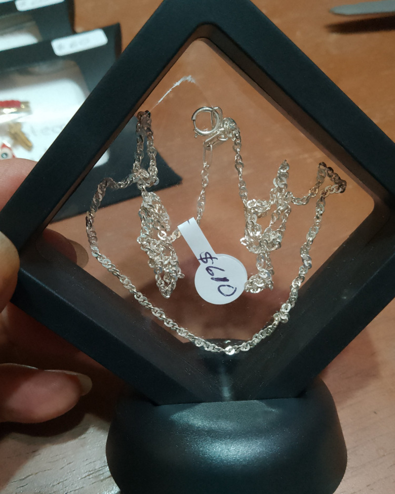 Cadena torsal plata .925