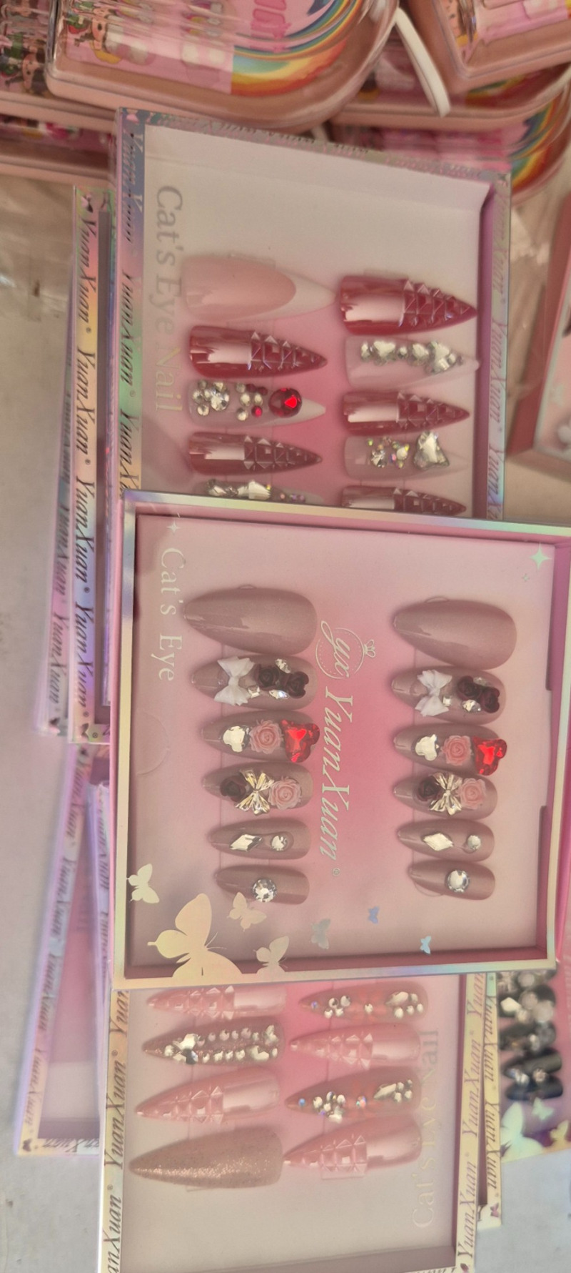Uñas press onn con piedras