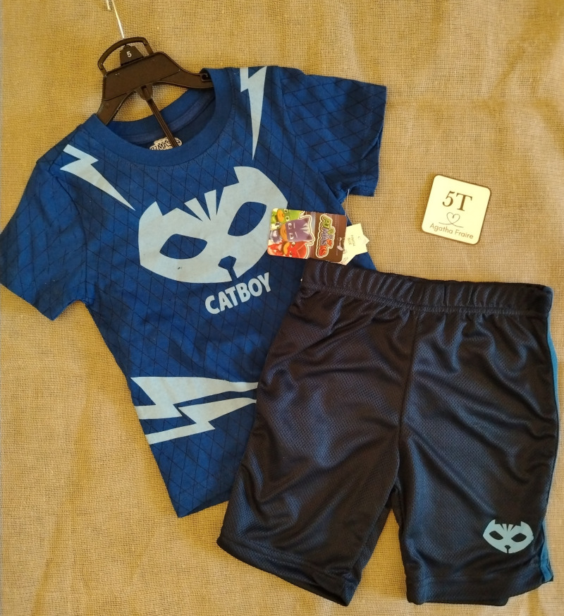 Set short y camisa PJ Mask niño azul