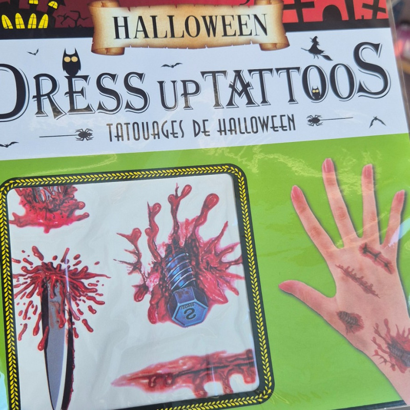Tatuajes temporales hallowen